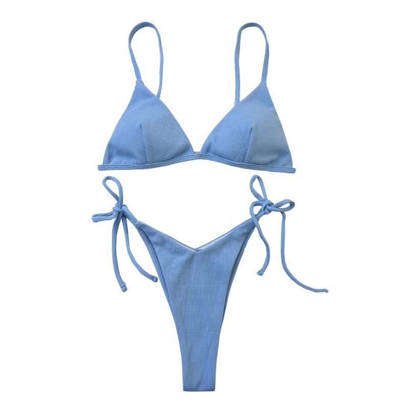 Mná Óga Dearadh Nua Dearadh Cailín Sexy Bikini Blue Custom Fewing Snámh Feistis Bikini do Mhná