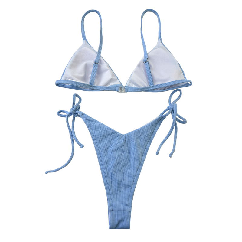 Mná Óga Dearadh Nua Dearadh Cailín Sexy Bikini Blue Custom Fewing Snámh Feistis Bikini do Mhná