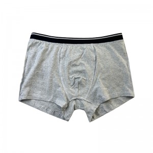 Saincheapadh Faisean Fo -éadaí Dath Plain Faisean Iomlán Clóbhuailte Fir Bog Compordach Bosca Dornálaí Nollag Fo -éadaí Liath