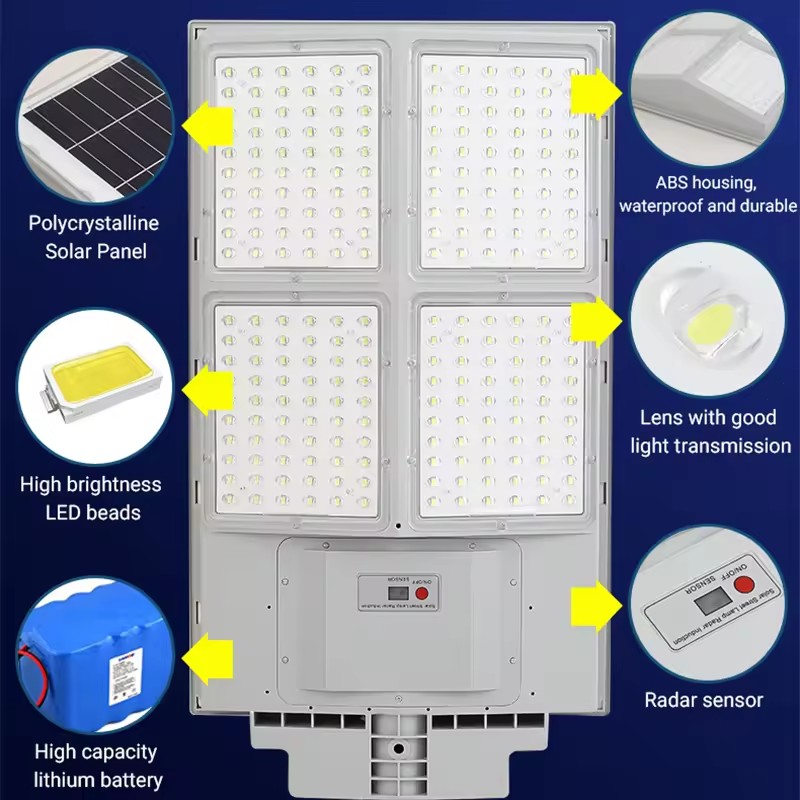 Corp an duine ag braith lampa sráide gréine