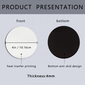 Coasters sublimation blanks coasters babhtaneoprene cearnógach le haghaidh deochanna coasters carr sublimation bán