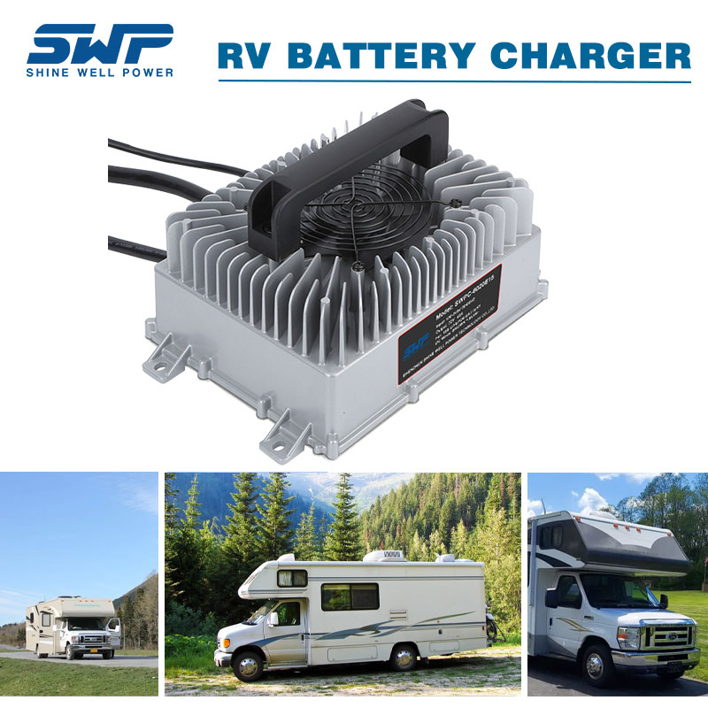 Luchtaire ceallraí cairte gailf 48V luchtaire ceallraí forklift charger aschuir ard -aschuir charger ceallraí reatha 50a le deimhniú CCFG