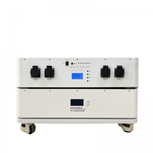 Stóráil Baile Fuinnimh Stackable Stóráil ceallraí ceallraí 10KWH 51.2V 190A le inverter 6000W