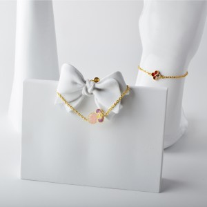 Uus 4 Virsiku Õied Õõnes   Valge Shell Virsiku Õie Aksessuaarid Käevõru