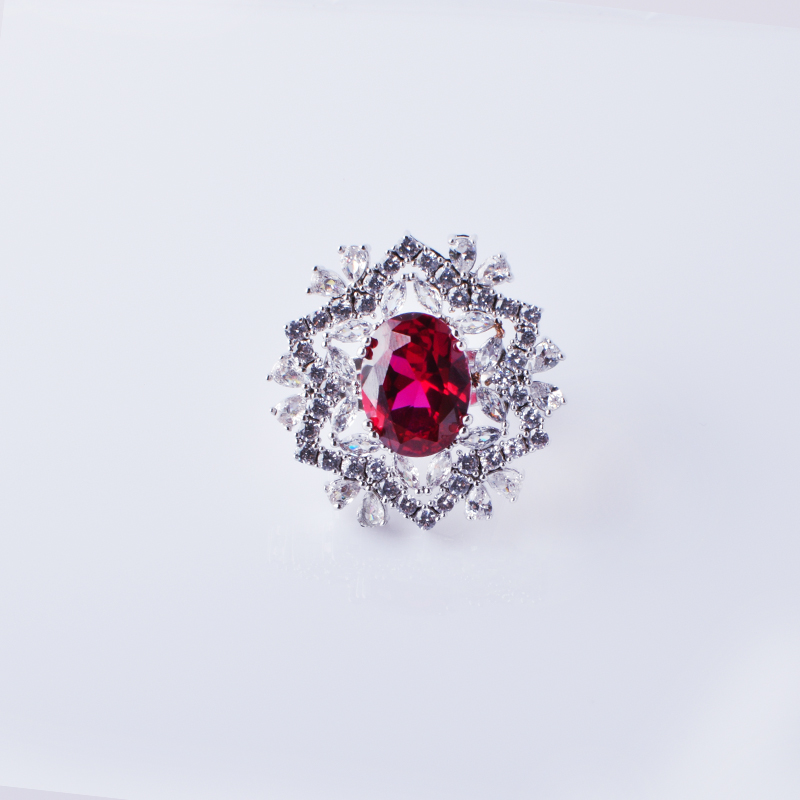 Ciorcal galánta Hongde le fáinní rannpháirtíochta zirconia ciúbach gorm cruach dhosmálta do mhná jewelry bainise dath airgid