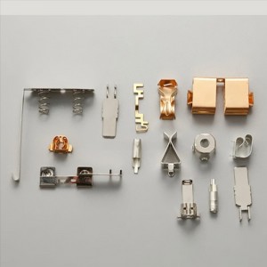 Páirteanna Stampála Miotail Copper Cruach Leictreach Leictreach Leictreonach Teagmháil shrapnel teagmhála ceallraí