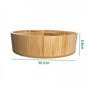 Tráidire Stórála Rothlach Bambú Tráidire Oagnizer