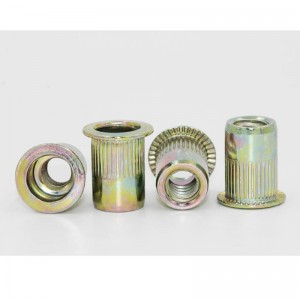 since-daite plátáilte ceann countersunk seamaithe cnó