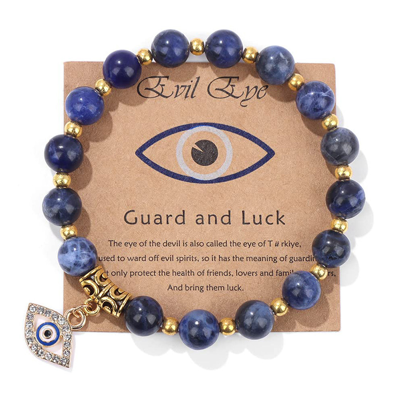 Diabhal Hongde\'s Eye Guardian Bracelet Bracelet Cloch Nádúrtha