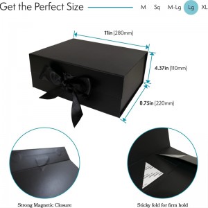 Bosca Bronntanais Fíon Ribín Clasaiceach