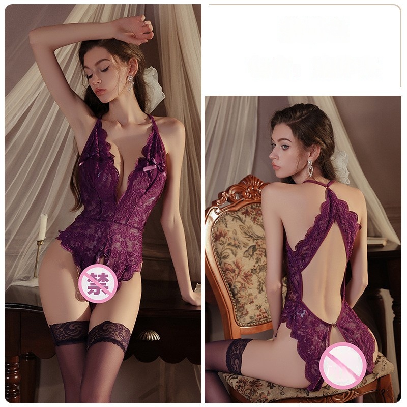 Mná Sexy\tacar lingerie, le domhain trom v v - muineál, ar fáil i móide méideanna, ina bhfuil íseal - gearrtha agus oscailte - Crotch Bodysuit1736 Praghas:$68.99