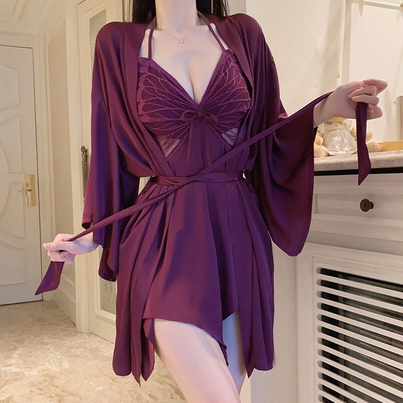 Lása Féileacán Sexy Fionraí Fionraí le Pillíní Cófra agus Deep v-muineál le haghaidh cuma seductive, crochta-Stíl muineál, péireáilte le gúna, Setwear Set.p3945 Praghas:$199.99