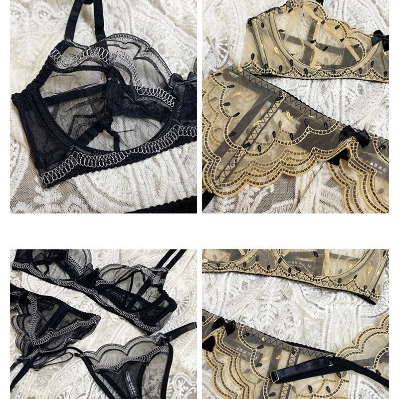 INS Eorpach agus Mheiriceá - stíl lingerie sexy. Antoisceach - tanaí móide - Méid lása lingerie erotic. Tacar bra a fhágann go bhfuil cíocha móra le feiceáilníos lú agus a choisceann sagging (trí cinn - píosa sraith).Wlv255price:$159.99