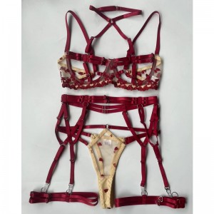 Crosphórú - Lingerie sexy teorann. Faiseanta a dó - splicing ton le comhionannas vótaí - strapaí. Lingerie erotic casta agus ilchasta cúig - Socraigh píosa. My96638 Praghas:$129.99