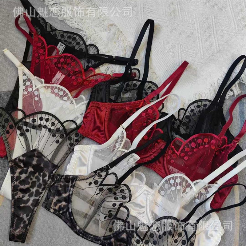 Mná\Fraincis sexy-stíl ultra ultra-Bra lása bróidnithe tanaí atá leagtha síos le haghaidh bustaí móra, íoslaghdú agus frith -fhrith-Sagging W7636PRICE:$119.99